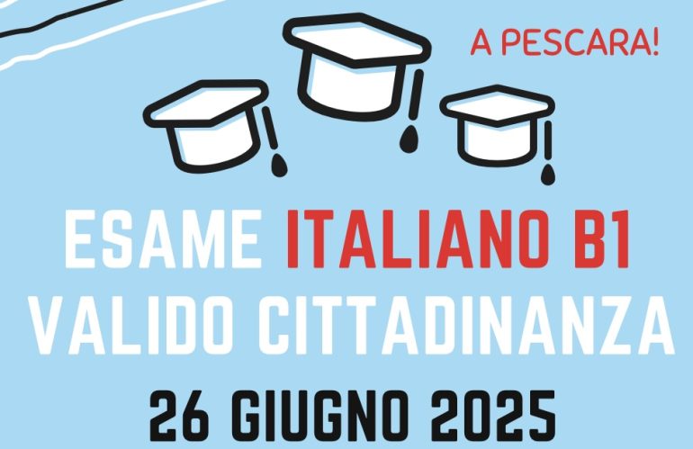 Preparazione con simulazione ESAME ITALIANO B1 valido CITTADINANZA 26 giugno 2025 a Pescara